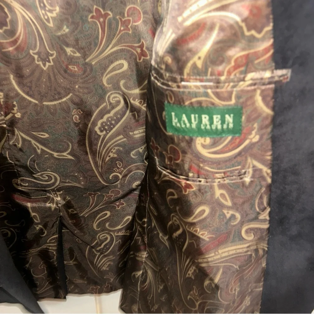 Lauren Ralph Lauren Corduroy Blazer Brown Sport Coat Preppy Travel Mens 48R - Picture 5 of 13